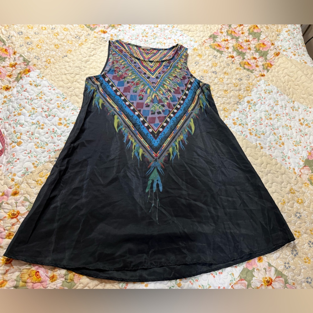 Colorful Geometric Women's Dress - Picture 4 of 4